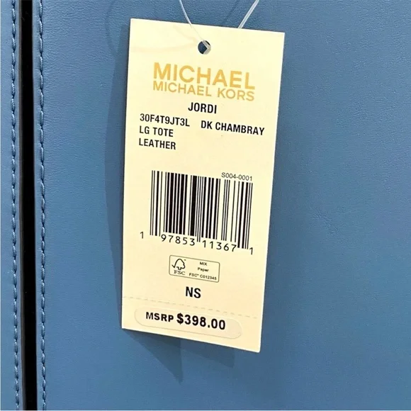 MICHAEL KORS Jordi Large LeatherTote Bag